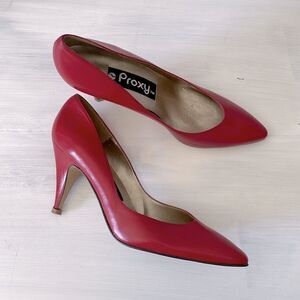 Proxy vintage 80s Blonde heels in red womens size 8